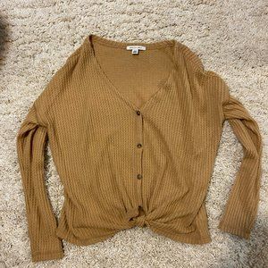 American Eagle Button Up Knot Front Shirt